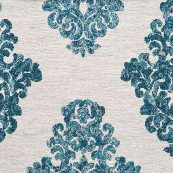 Spartan II Collection: Blue Brocade Pattern Furnishing Fabric, 280cm