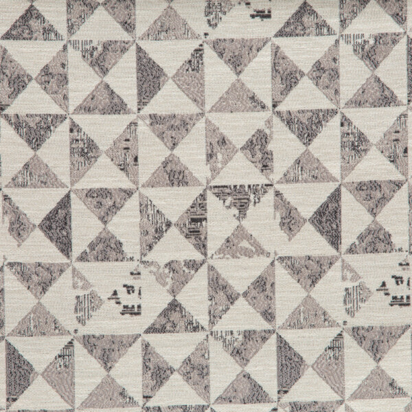 Spartan II Collection: Grey Triangle Motifs Furnishing Fabric, 280cm