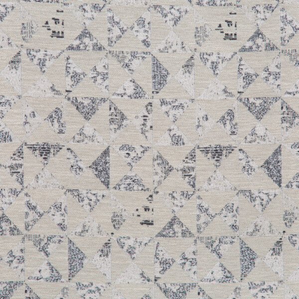 Spartan II Collection: Grey Triangular Motifs Furnishing Fabric, 280cm