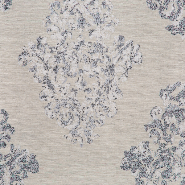 Spartan II Collection: Grey Brocade Pattern Furnishing Fabric, 280cm