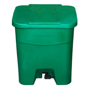 Topbin: Garbage Bin 60Lts With Foot Pedal, Dark Green