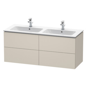 L-Cube: Vanity Unit For #233613; 129cm, Taupe White