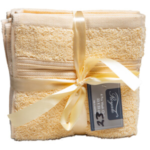 Bath Towel Set; 4Pcs Plain 550GMS, Gold