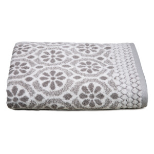 Daisy Bath Sheet: (81x163)cm, Grey