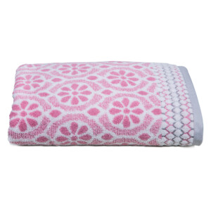 Daisy Bath Sheet: (81x163)cm, Old Rose