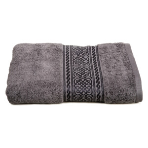 Arabes Bath Towel: (70x140)cm, Grey