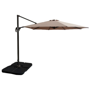 Garden Furniture: Mini Roma Cantilever Umbrella with a Base; Single layer