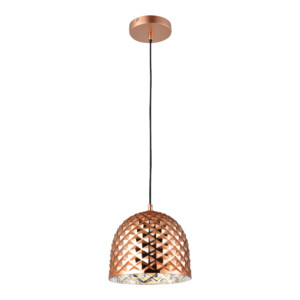 Domus: Wire Ceiling Pendant; E27x1, 40W, Rose Gold