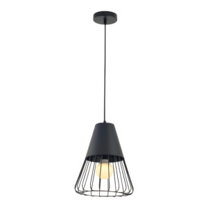 Domus: Wire Ceiling Pendant; E27x1, 40W, Black