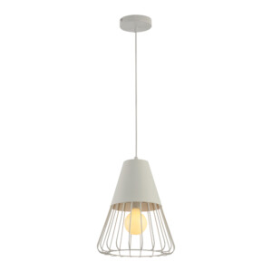 Domus: Wire Ceiling Pendant; E27x1, 40W, White