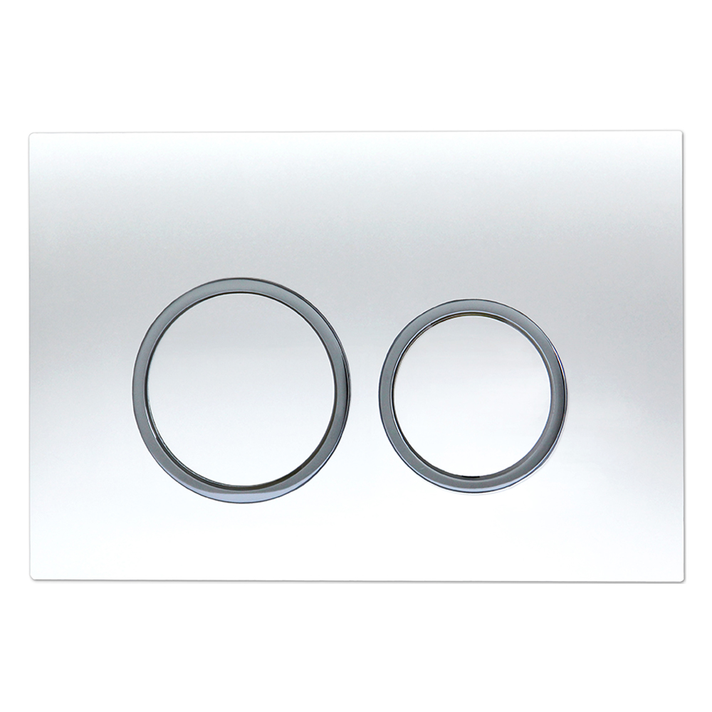 Duravit: Round Cistern Actuator Plate, Glossy Chrome Plated