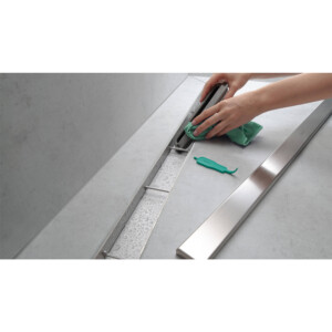 Hansgrohe: RainDrain Spot Complete Point Drain And Installation Set, (15x15)cm: Brushed Stainless Steel