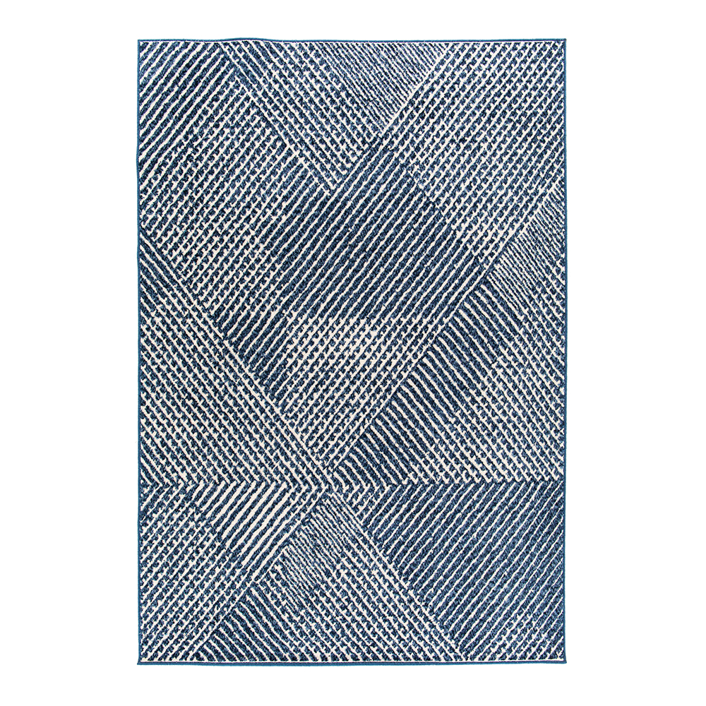 Balta: Re-Mix Carpet Rug; (80x150)cm, Blue/White