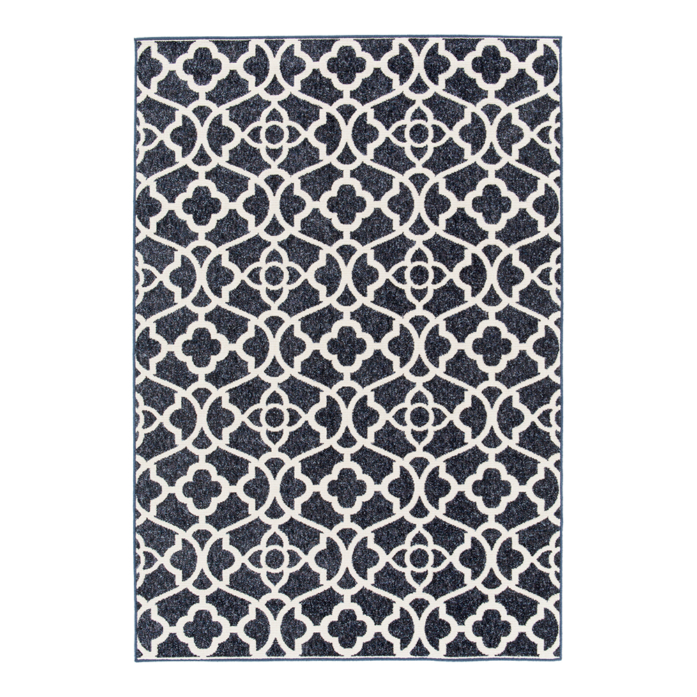 Balta: Re-Mix Carpet Rug; (80x150)cm, Navy Blue/White