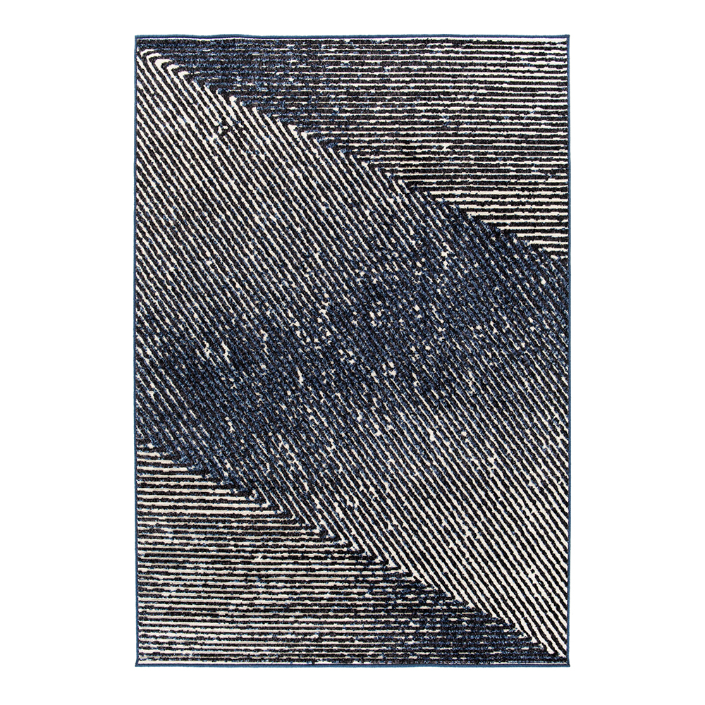 Balta: Re-Mix Carpet Rug; (80x150)cm, Blue Grey/White