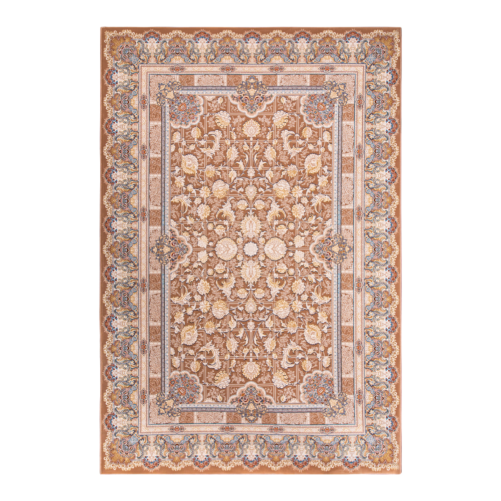 Farrahi: Damon B Tribal Niche- and tree motifs Carpet Rug, (200x300)cm, Brown