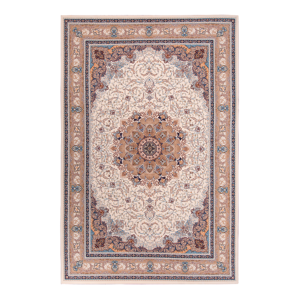 Farrahi: Damon B Tribal Circular Shaped Medallion Carpet Rug, (200x300)cm, Brown