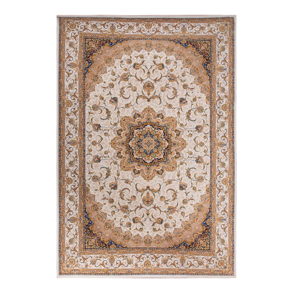 Farrahi: Hasht Behesht Star Flower Medallion Carpet Rug, (200x300)cm