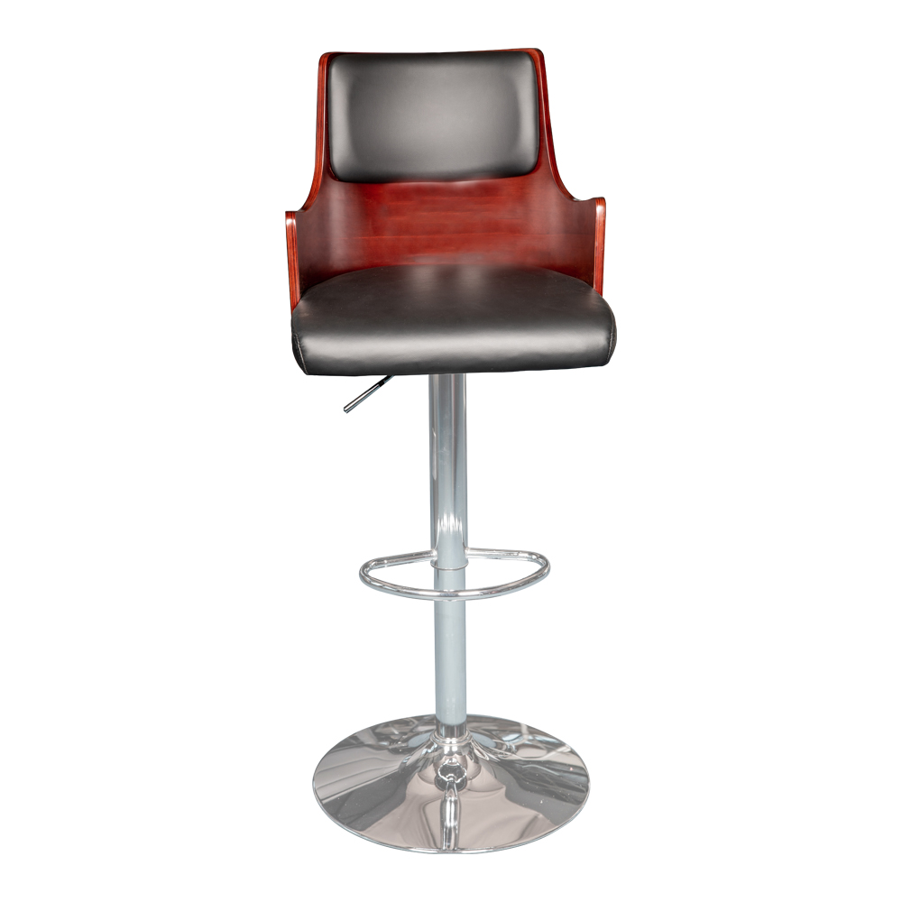 Swivel Barstool, PU, Black