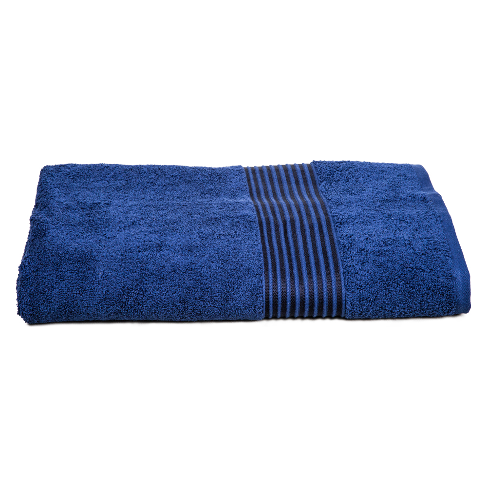 Beach Towel, Striped: (81x163)cm, Navy