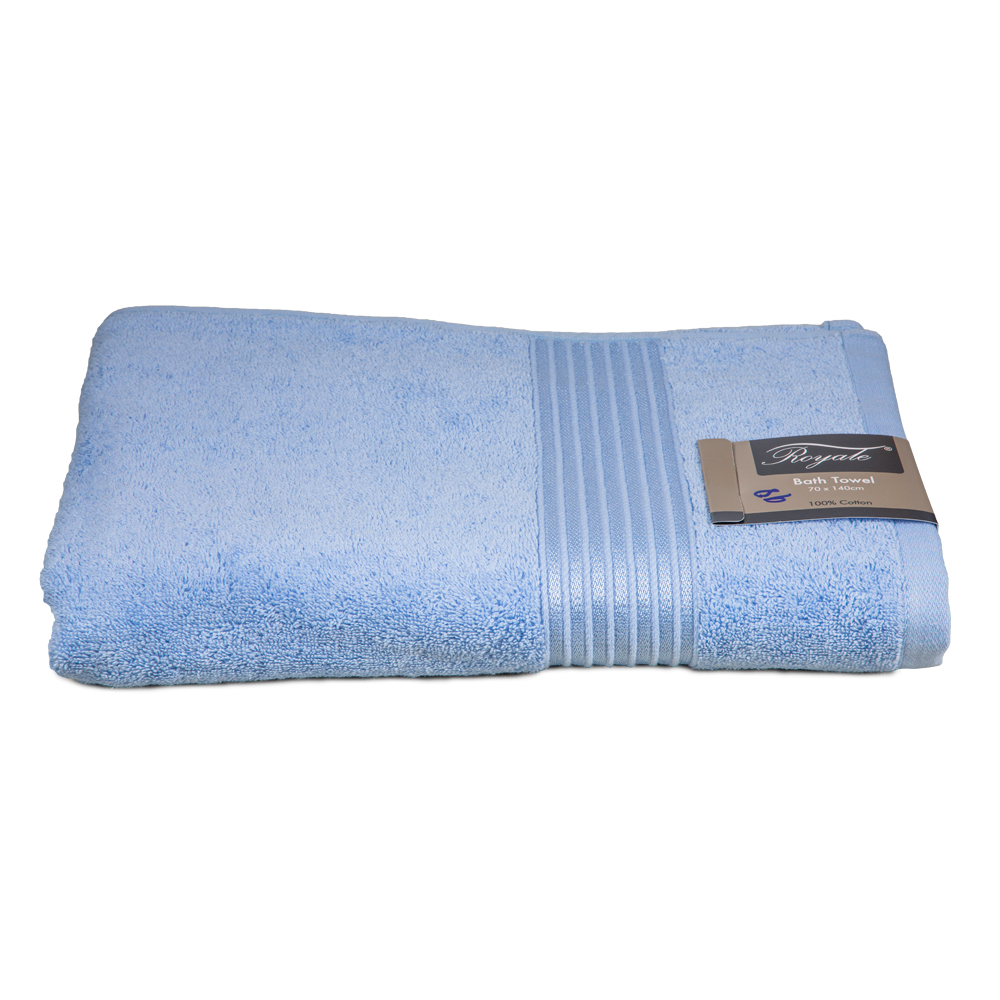 Plain Bath Towel: (70x140)cm, Blue