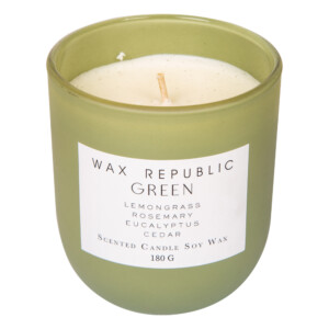 Scented Candle In Glass Jar: 6.05oz, Green