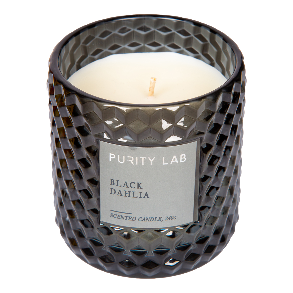 Scented Candle In Glass Jar: 8oz, Black Dahlia