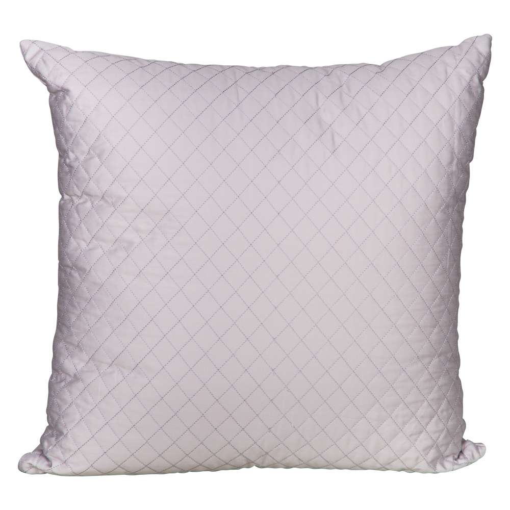 Filled Quilted Cushion Cover, Standard; (45x45)cm, Cool Grey