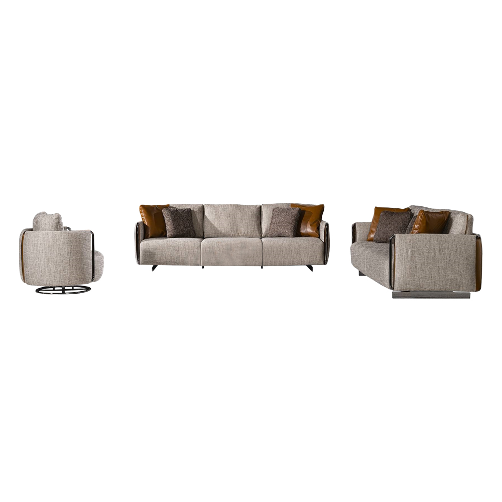 Fabric Sofa Set: 8-Seater (4+3+1)