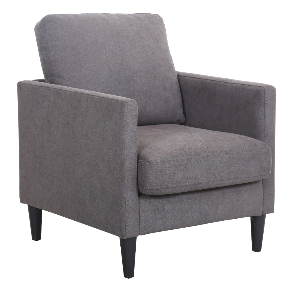 Fabric Sofa; 1-Seater, Dark Grey