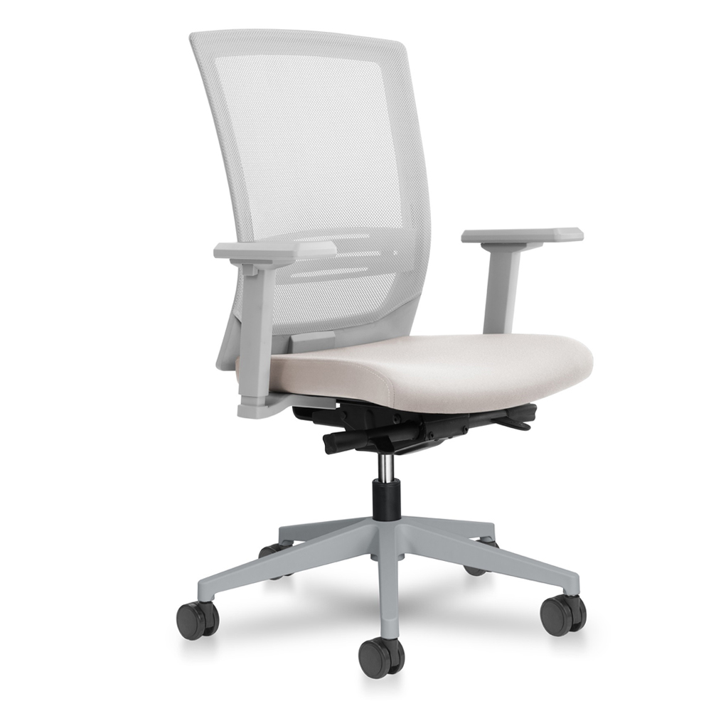 Mid Back Office Chair; Fabric/ Mesh, (73x73x94.5-103.5)cm, Grey
