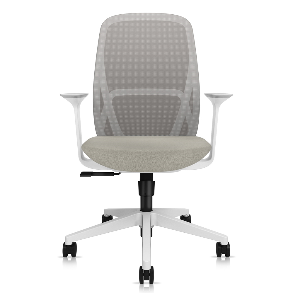 Mid Back Office Chair; Fabric/ Mesh, (73x73x93.5-103)cm, Grey