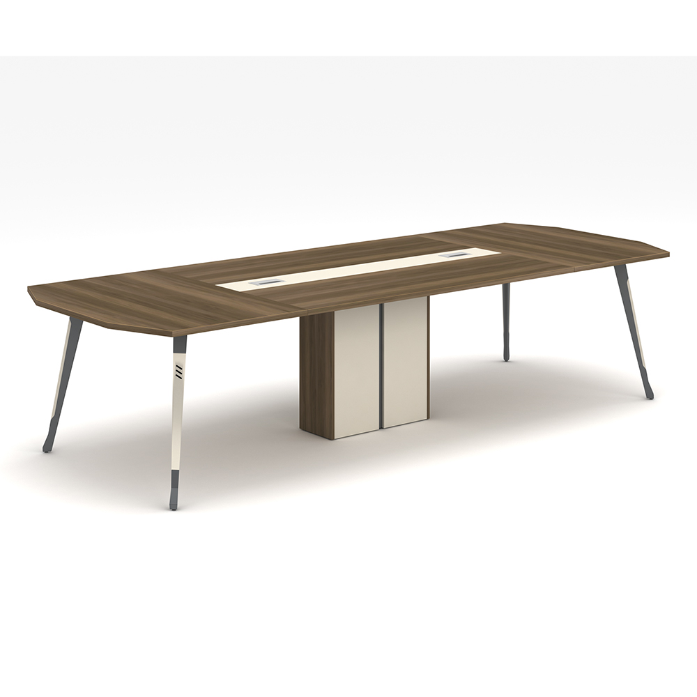 Meeting Table; 360x140x75cm, Light Walnut/Beige