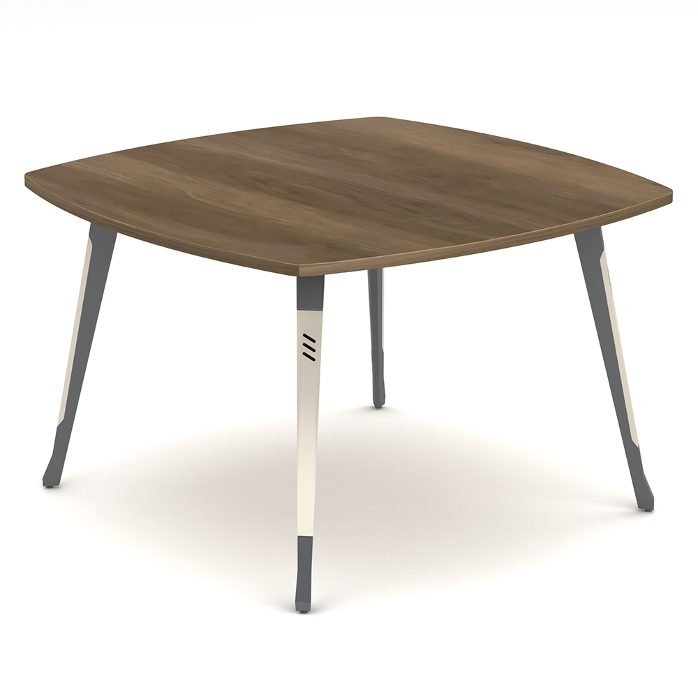 Meeting Table; (100x100x75)cm, Light Walnut/Beige