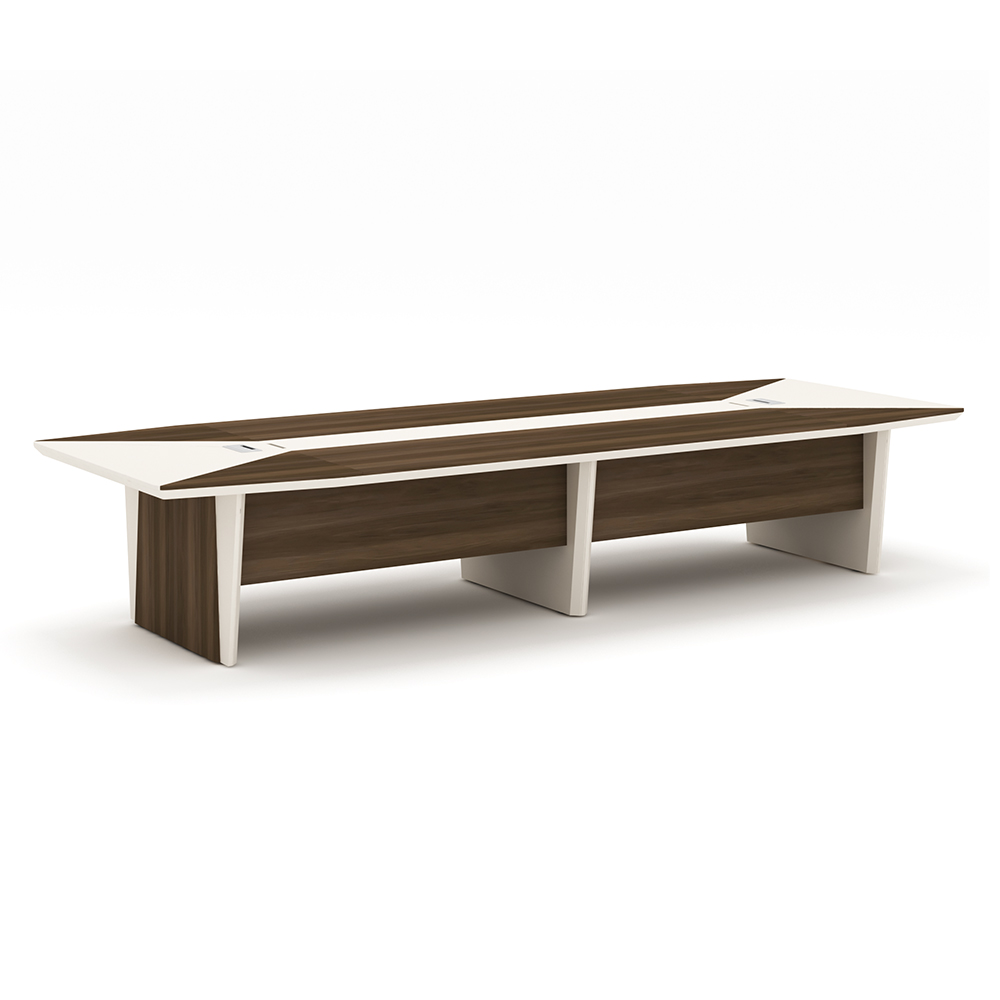 Meeting Table; (480x150x75)cm, Light Walnut/Beige