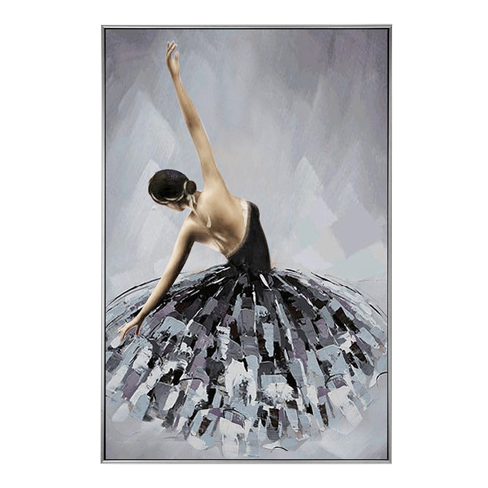 Ballet Painting With Frame: (80x120x2.2)cm
