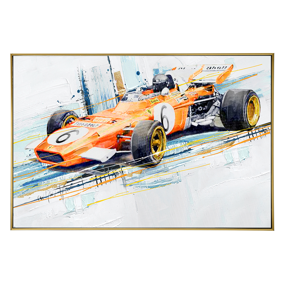 F1 Car Printed Painting With Frame: (120x80x2.2)cm