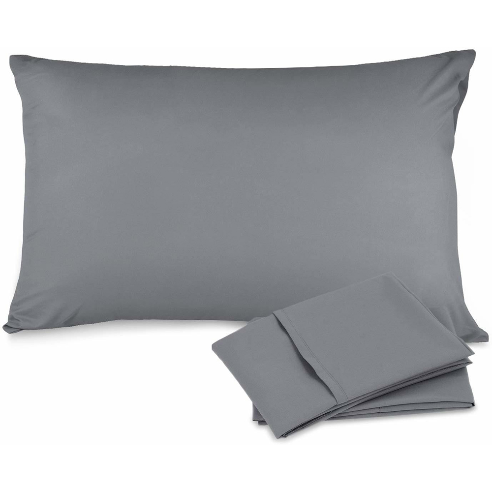 Standard Pillow Case Set: 2pc, 300TC 100% Cotton: (50x75)cm, Cool Grey