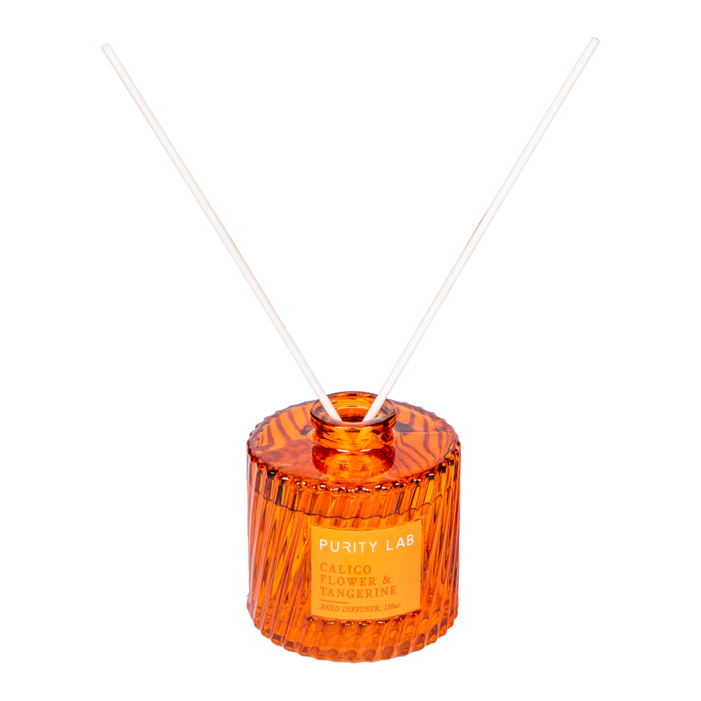 Textured Glass Scent Diffuser: 150ml, C. Flower Tangerine