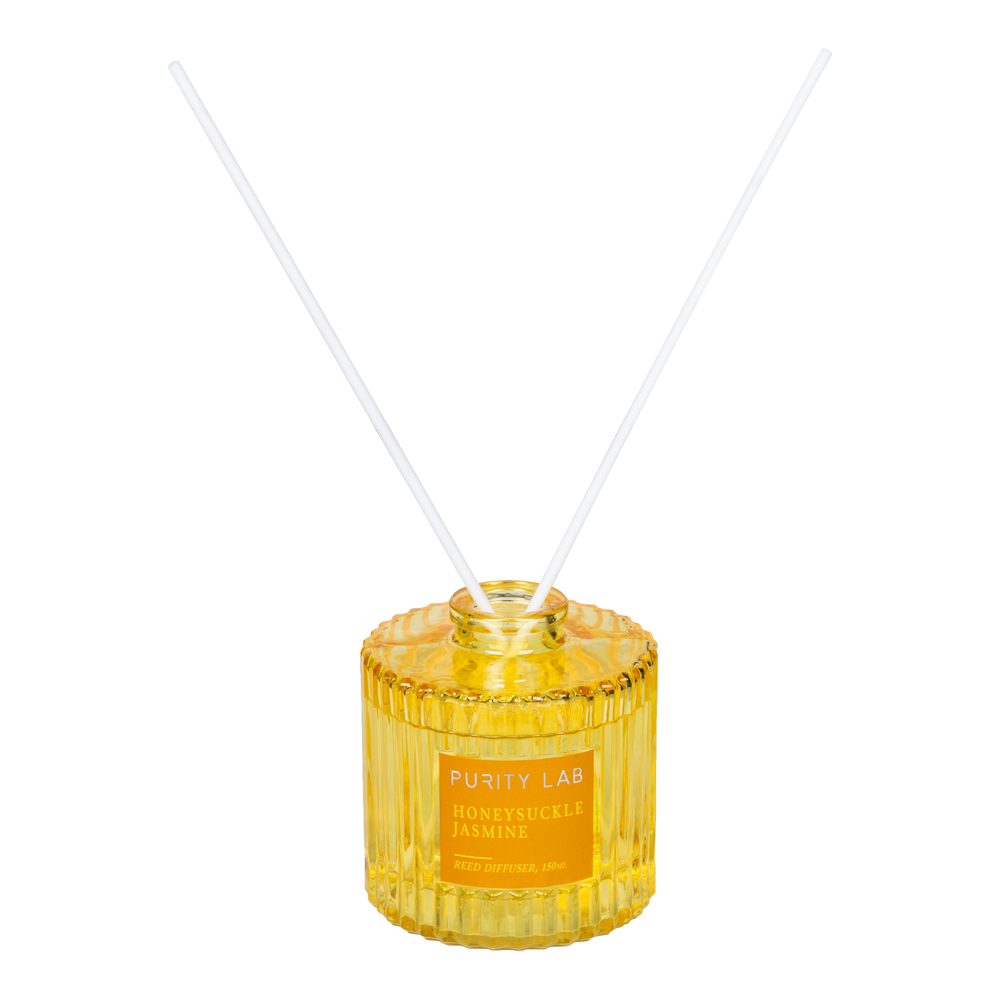 Textured Glass Scent Diffuser: 150ml, Honey Suckle Jasmine