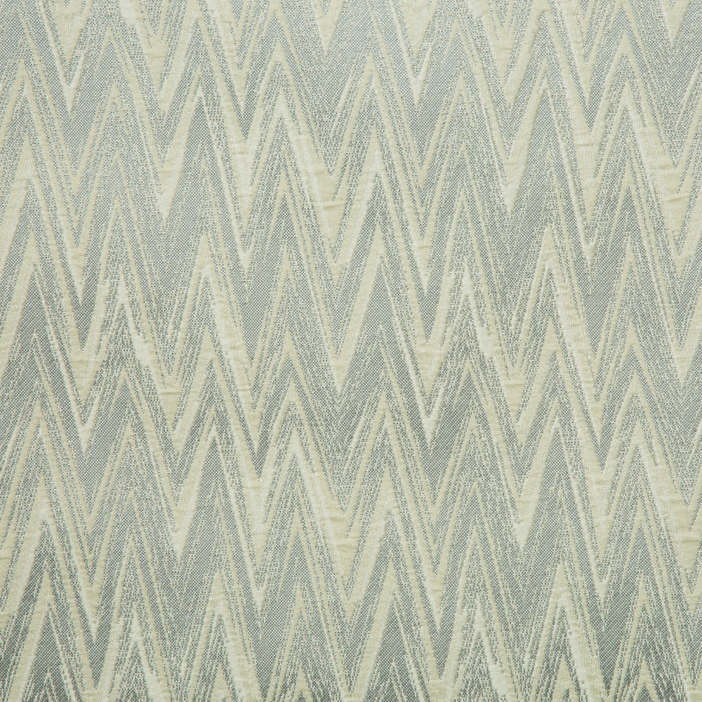 Laurena Dario Collection: Textured Distressed zigzag Patterned Furnishing Fabric; 280cm, Smoke Green