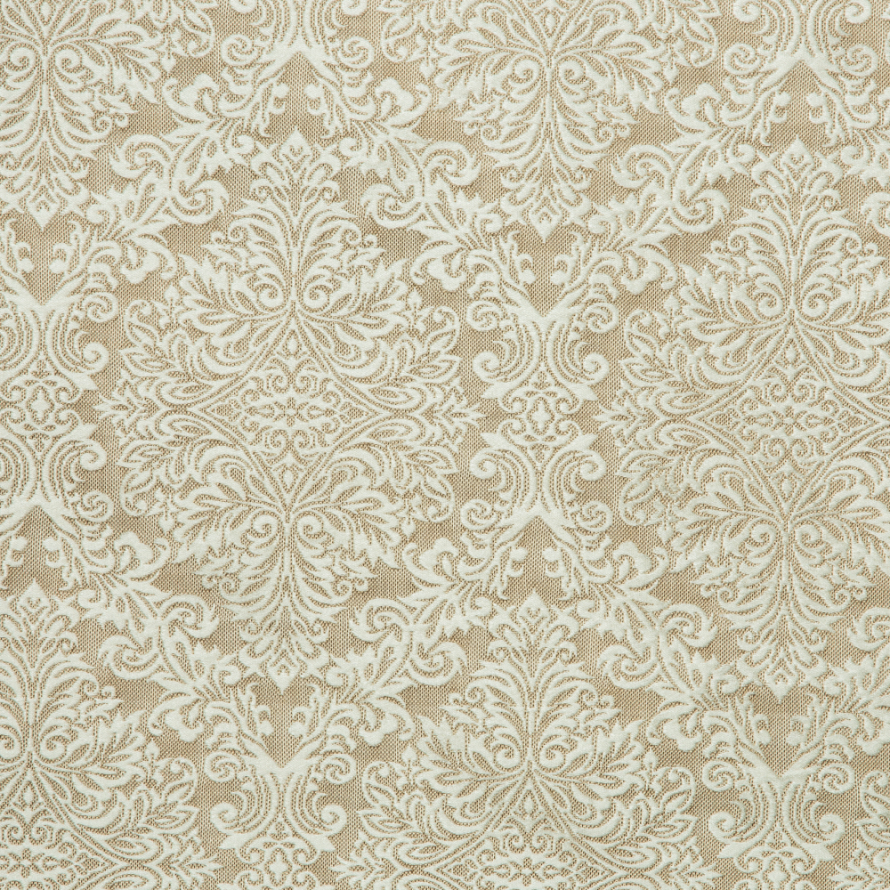 Laurena Dario Collection: Textured Damask Patterned Furnishing Fabric; 280cm, Light Brown