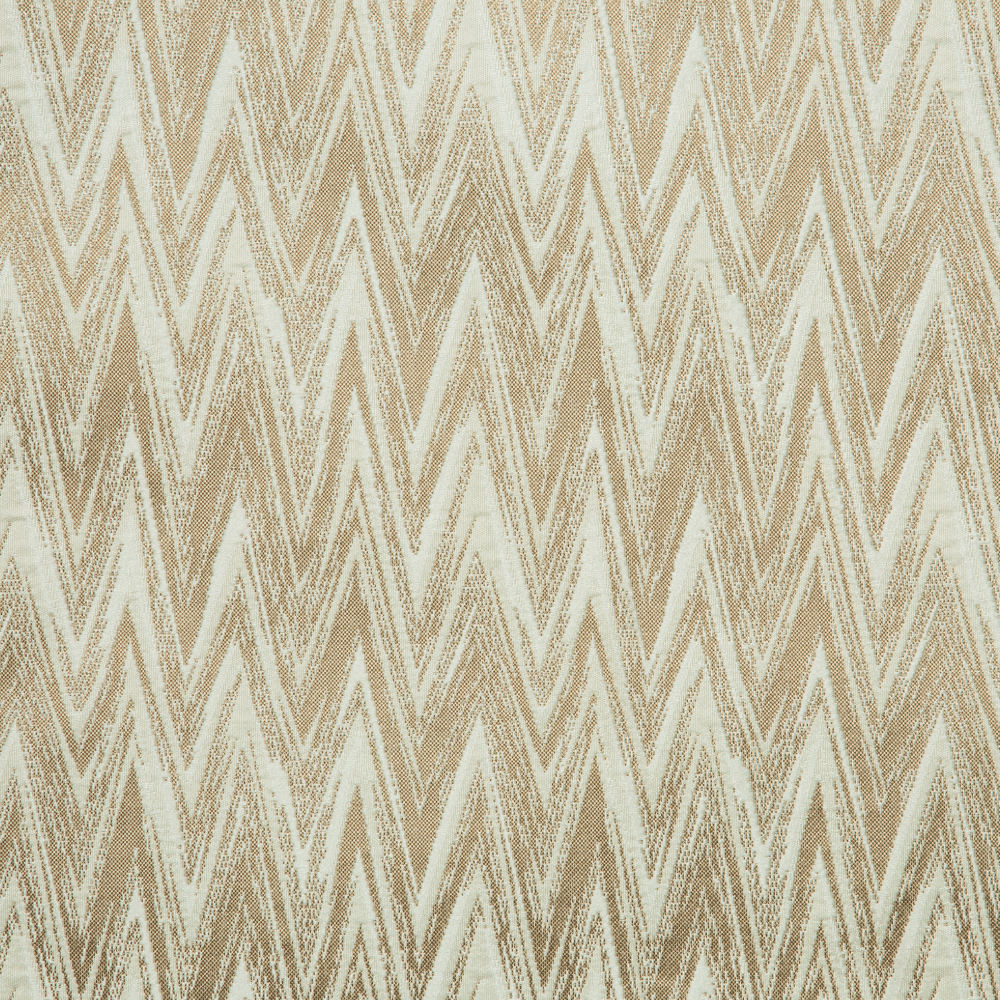 Laurena Dario Collection: Textured Distressed zigzag Patterned Furnishing Fabric; 280cm, Light Brown