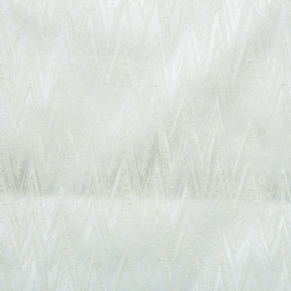 Laurena Dario Collection: Textured Distressed zigzag Patterned Furnishing Fabric; 280cm, White Coffee