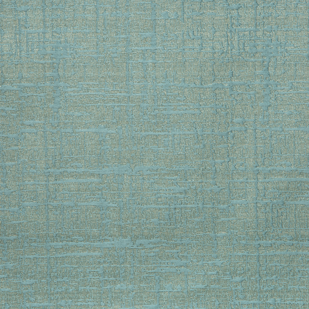 Laurena Dario Collection: Textured Abstract Patterned Furnishing Fabric; 280cm, Aqua Blue