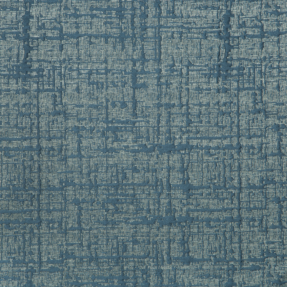 Laurena Dario Collection: Textured Abstract Patterned Furnishing Fabric; 280cm,Sea Blue