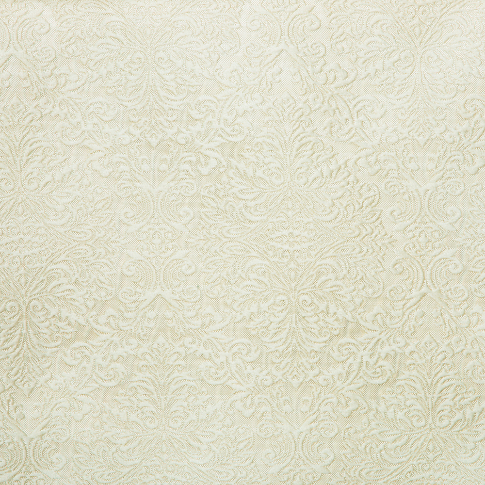 Laurena Dario Collection: Textured Damask Patterned Furnishing Fabric; 280cm, Beige Linen