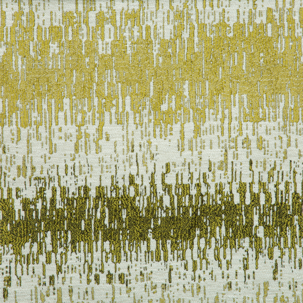 Vista Collection: Haining Textured Abstract Patterned Furnishing Fabric; 280cm, Lime Green/White