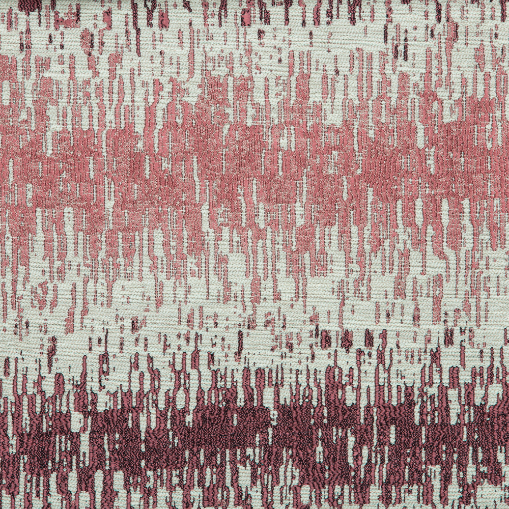 Vista Collection: Haining Textured Abstract Patterned Furnishing Fabric; 280cm, Rose/White