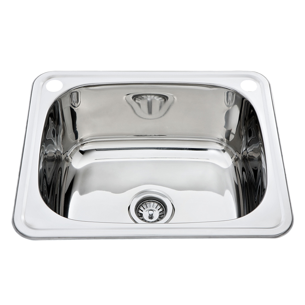 Stainless Steel Kitchen Sink: Single Bowl, Rectangular, (60x50)cm